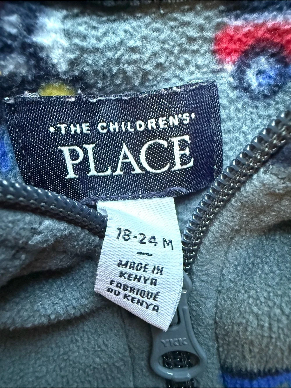 Kids Grey Train Print Fleece Pullover-The Children’s Place